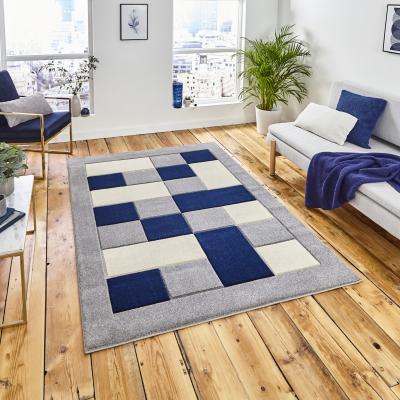 Mansion Rug Grey/Navy